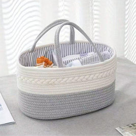 Cotton Rope Diaper Bag - Grey