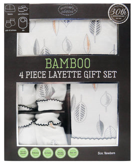 Infant 4 Piece Layette Gift Set - Leaves