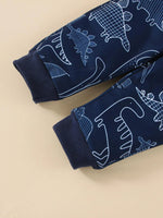 Baby Boy Dinosaur Print Pullover & Sweatpants