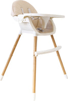 Wooden High Chair V2 - Khaki