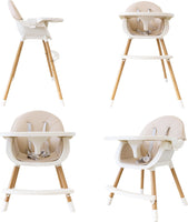 Wooden High Chair V2 - Khaki