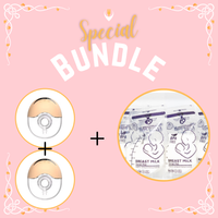 Bundle Deal - 2 x Hospital Grade Wearable Breast Pump & Breast Milk Storage Bags (30Pcs)