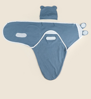 2pc Solid Colour Baby Swaddling Blanket - Blue