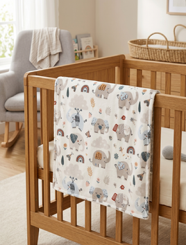 Baby Blanket - Elephants & Rainbows