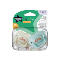 Tommee Tippee - Anytime Soother 2 Pack (0-6 Months)