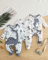 3PC Baby Romper Set - Dinosaur