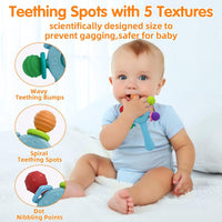 Baby Teething & Play Rattle - Green