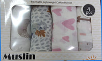 Muslin Swaddle Blanket - 4 Pack