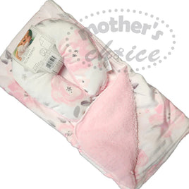 Baby Travel Blanket And Pillow - Flower