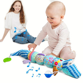 Interactive Plush Sensory Caterpillar - Blue