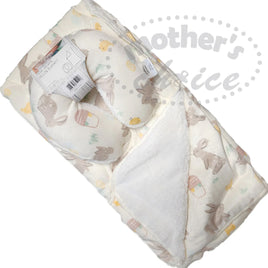 Baby Travel Blanket And Pillow - Bunny