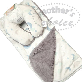 Baby Travel Blanket And Pillow - Blue Moon
