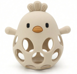 Silicone Chick Teething Toy - Beige