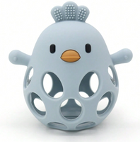 Silicone Chick Teething Toy - Light Blue