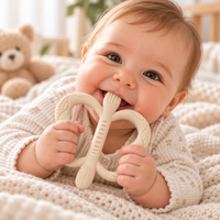 Silicone Butterfly Baby Teether – Dual Handle