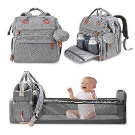 Multifunction baby back pack grey