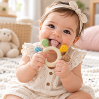 Silicone Baby Teether – 5 Textured Chewing Surfaces