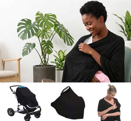 3 in 1 Breastfeeding Cover - Black