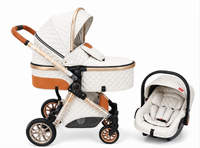 My Mom And Me - 3 in 1 Foldable Baby Stroller Travel System - Pearl White