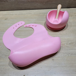 Silicone Baby Feeding Set - Pink