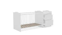 Milano Baby Crib & Corner Chest - White