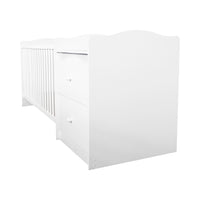 Milano Baby Crib & Corner Chest - White