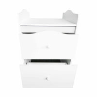 Milano Baby Crib & Corner Chest - White