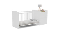 Milano Baby Crib & Corner Chest - White