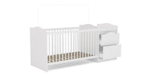 Milano Baby Crib & Corner Chest - White