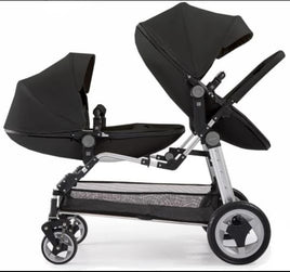 Belecoo Luxury Eggshell Twin Baby Stroller - Black