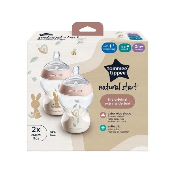 Tommee Tippee Closer To Nature 260ML Pack Decorated Bottle