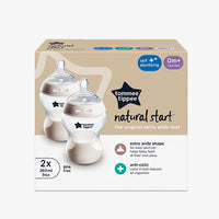 Tommee Tippee Closer to Nature - 260ml Bottle - 2 Pack 0M+
