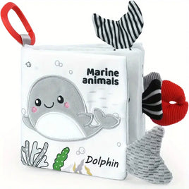 Soft Cloth Book with 3D Animal Tails - Dolphin