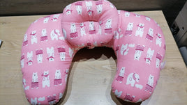 U Shaped Nursing Pillow - Pink Polar Bear