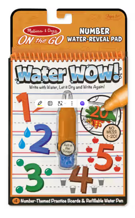 On The Go - Water Reveal Pad - Numbers