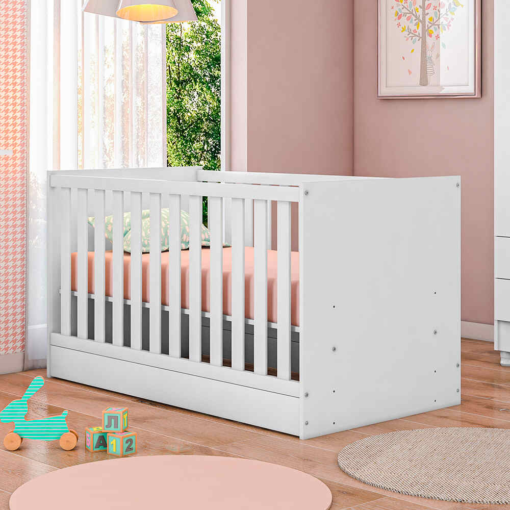 Trinity 2-In-1 Convertible Baby Crib| My Mom And Me