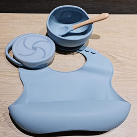 Silicone Baby Feeding Set - 3 Piece - Blue