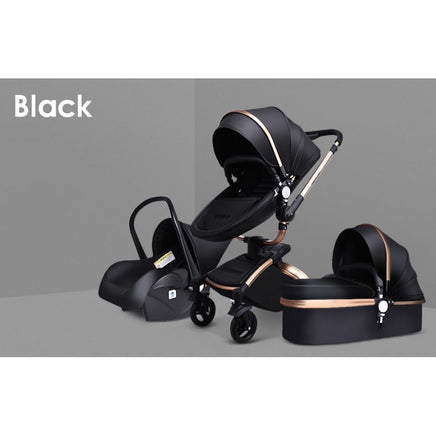 Agape Luxury Baby Stroller Eggshell 360° Travel System - Black