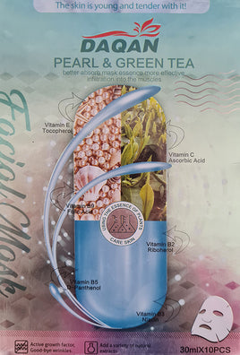 Daqan - Pearl & Green Tea Facial Masks Intensive (10Pc)