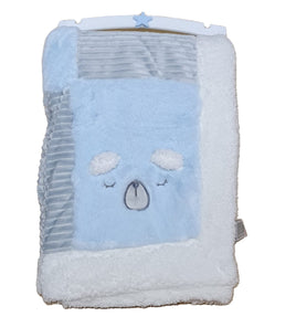 Baby Blanket Patchwork - Blue/White Dog