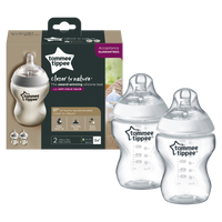 Tommee Tippee Closer to Nature - 260ml Bottle - 2 Pack 0M+