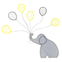 Cabbage Creek 5 Piece Baby Cot Linen Set   - Elephant & Yellow Balloons