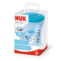 NUK Action Cup 230ml With Drinking Straw - Blue Monkeys