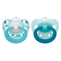 NUK - Signature Soother 2 Pack - Bird/Mint Blue