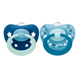 NUK - Signature Soother 2 Pack - Blue Mint/Leaves