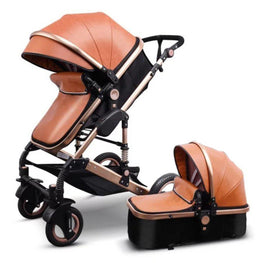 Belecoo Luxury Baby Stroller Travel System 2-in-1 - Brown