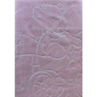 Baby Mink Blanket - Pink Bear, pink color, Size: 110 X 140CM