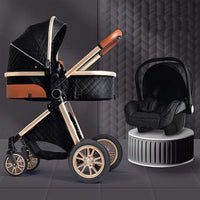 My Mom And Me - 3 in 1 Foldable Baby Stroller Travel System - Black