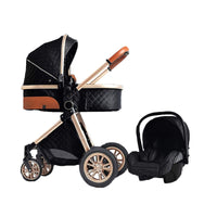 My Mom And Me - 3 in 1 Foldable Baby Stroller Travel System - Black