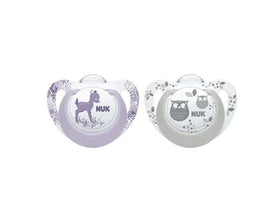 NUK - Genius Colour Soother 2 Pack - Fawn/Owl